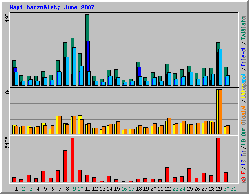 Napi hasznlat: June 2007