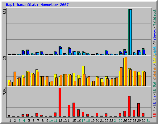 Napi hasznlat: November 2007