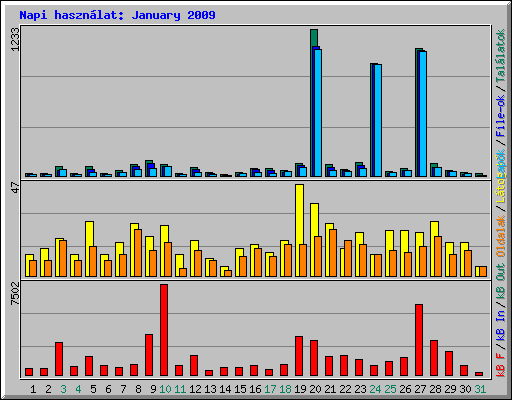 Napi hasznlat: January 2009